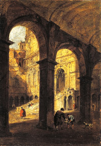 View of the courtyard of the Palazzo Ducale and the Giant