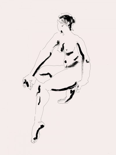 Minimalist Nude Drawing by Francesco Gulina