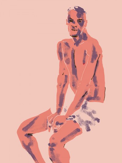 Seated Male Figure by Francesco Gulina