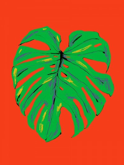 Vibrant Monstera Leaf by Francesco Gulina