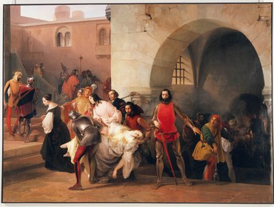 Bice found by Marco Visconti in basement of his castle at Rosate by Francesco Hayez