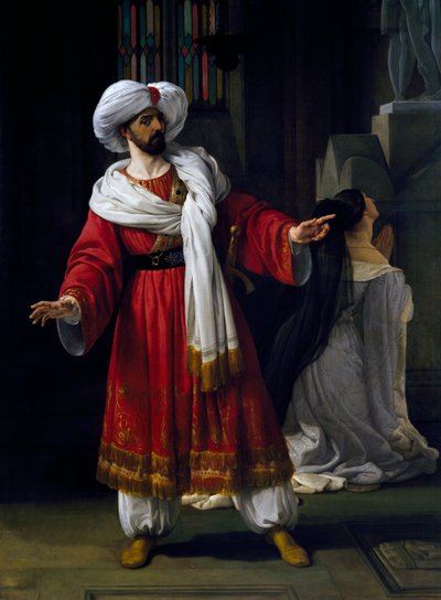Giovanni David in role of Alexander in melodrama Arabs in Gaul by Giovanni Papini by Francesco Hayez