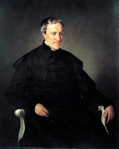 Portrait of Antonio Rosmini Serbati, by Francesco Hayez, oil on canvas by Francesco Hayez