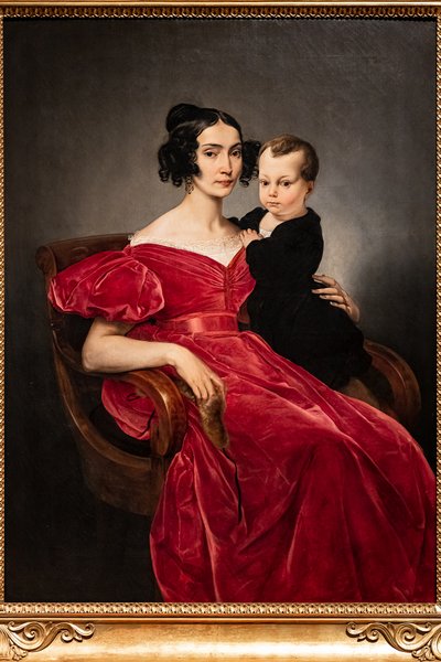 Portrait of Countess Teresa Zumali Marisili and Her Son Giuseppe by Francesco Hayez