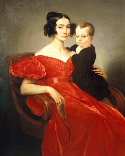 Portrait of Teresa Zumali Marsili with Her Son Giuseppe by Francesco Hayez