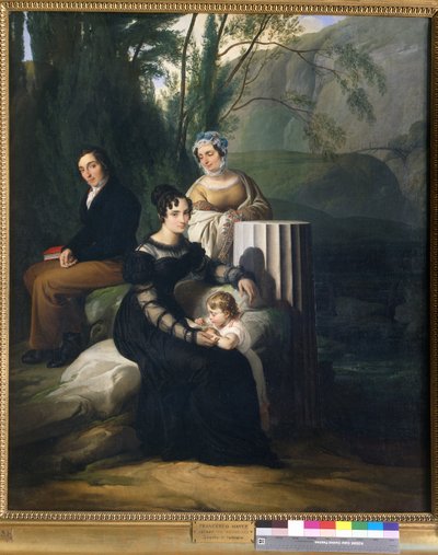Portrait of the Borri Stampa family by Francesco Hayez