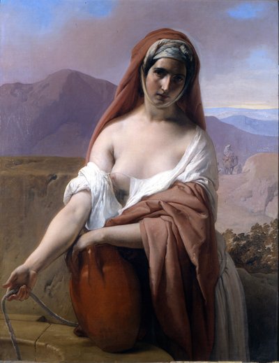 Rebecca at the well. Painting by Francesco Hayez. Accademia di Brera. Milan by Francesco Hayez