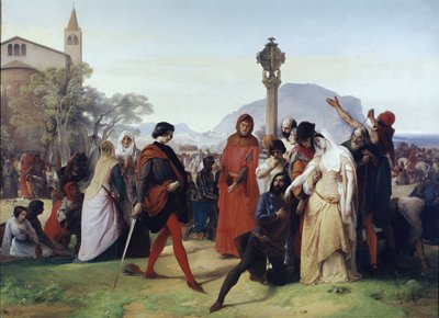 Sicilian Vespers: Easter Tuesday - The French Massacres by the Sicilians, March 31 by Francesco Hayez
