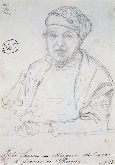 Study for Portrait of his brother in law Pippo Scaccia by Francesco Hayez