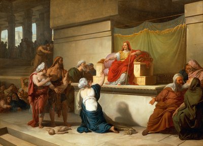 The Judgment of Solomon, by Francesco Hayez, oil by Francesco Hayez