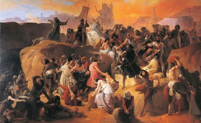 The Thirst Suffered by the First Crusaders in Jerusalem (detail) by Francesco Hayez