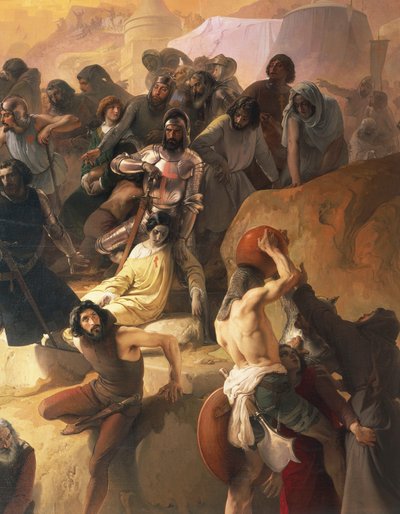 The Thirst Suffered by the First Crusaders in Jerusalem (detail) by Francesco Hayez