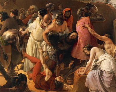 The Thirst Suffered by the First Crusaders in Jerusalem (detail) by Francesco Hayez