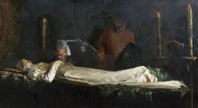 Michelangelo at the Death Bed of Vittoria Colonna by Francesco Jacovacci