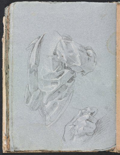 Verona Sketchbook: Drapery Study (page 86) by Francesco Lorenzi
