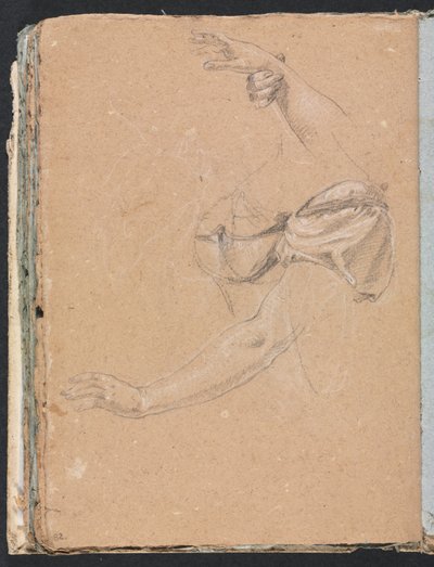 Verona Sketchbook: Female arms and hands with drapery (page 82) by Francesco Lorenzi