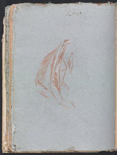 Verona Sketchbook: Female figure with cloak (page 40) by Francesco Lorenzi