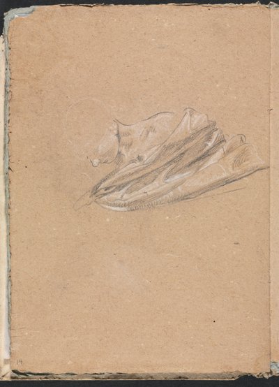 Verona Sketchbook: Head and shoulder with drapery (page 14) by Francesco Lorenzi