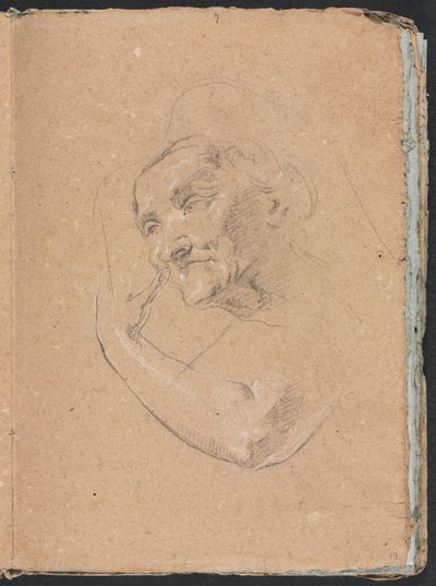 Verona Sketchbook: Head of a woman with left arm (page 13) by Francesco Lorenzi