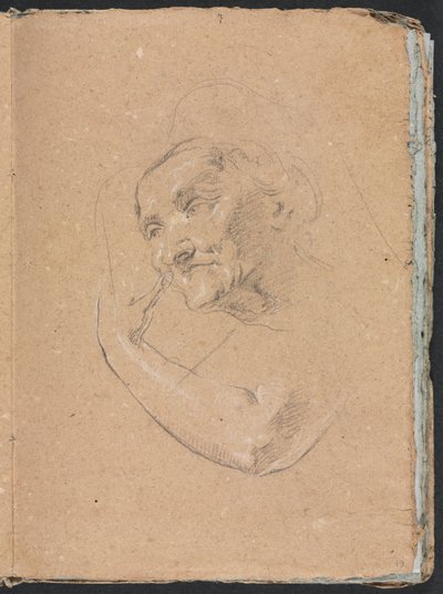 Verona Sketchbook: Head of a Woman with Left Arm Page 13 by Francesco Lorenzi