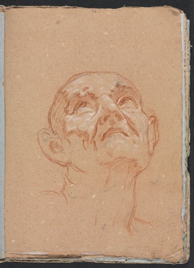 Verona Sketchbook: Male head page 31, 1760 by Francesco Lorenzi