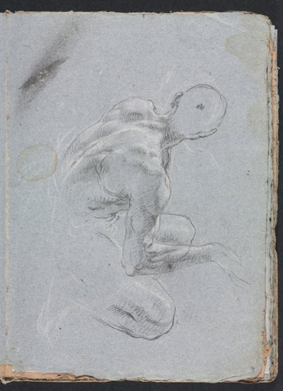 Verona Sketchbook: Male nude from back (page 9) by Francesco Lorenzi