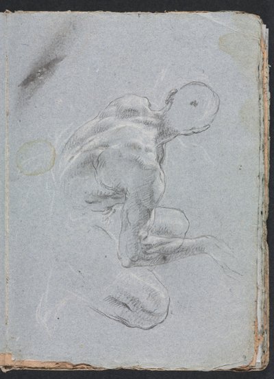 Verona Sketchbook: Male Nude from Back (detail), 1760 by Francesco Lorenzi