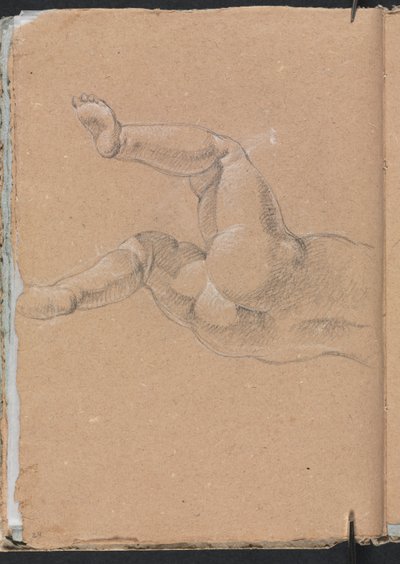 Verona Sketchbook: Putto (lower half of body) (page 24) by Francesco Lorenzi