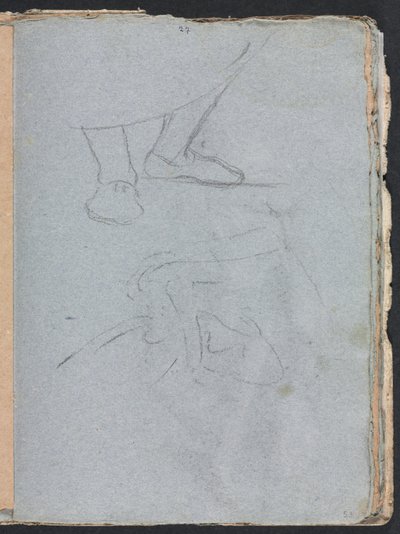 Verona Sketchbook: Study of feet (page 53) by Francesco Lorenzi