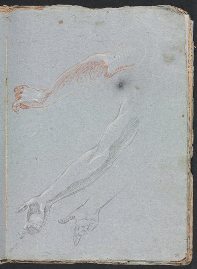Verona Sketchbook: Study of Hands and Arms Page 29, 1760 by Francesco Lorenzi