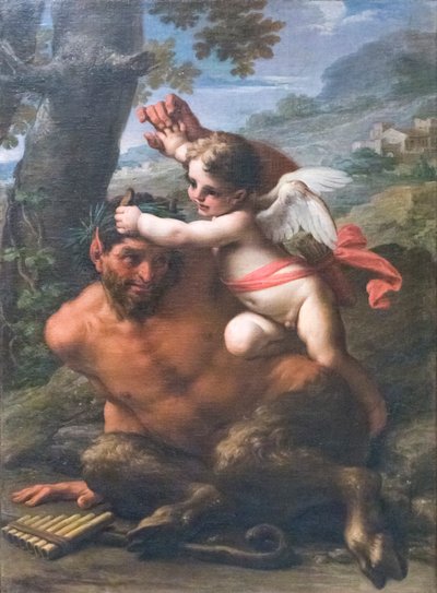 The Fight Between Cupid and Pan by Francesco Mancini