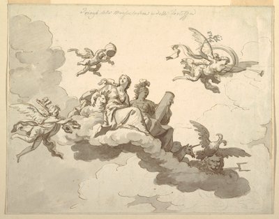 Design for a Painted Ceiling: Triumph of Meekness and Strength by Francesco Manno