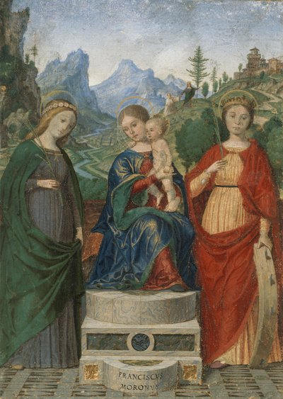 Virgin and Child Enthroned between Saints Cecilia and Catherine of Alexandria by Francesco Morone