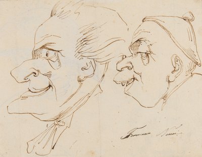 Page of caricatures by Francesco Nenci