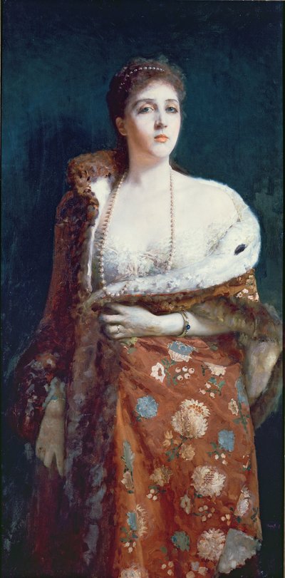 Portrait of the Duchess of Fondi by Francesco Paolo Michetti