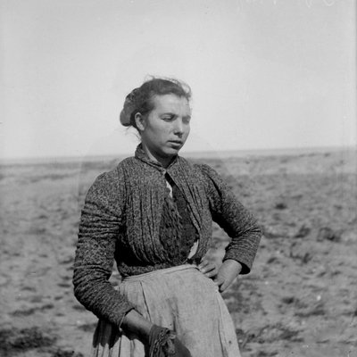Portrait of young peasant in traditional clothing, Abruzzo, Italy, c.1900 by Francesco Paolo Michetti