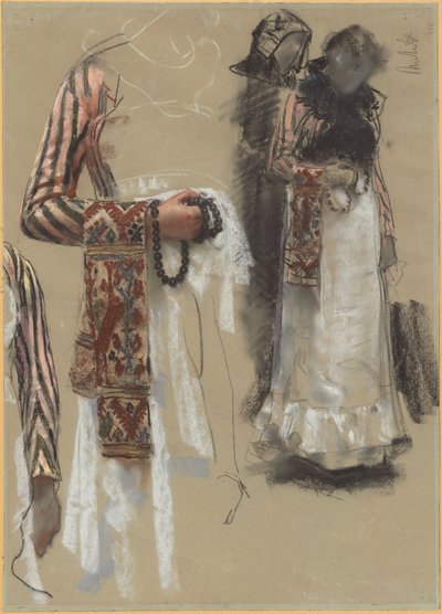 Southern Italian Woman Dressed for Church by Francesco Paolo Michetti