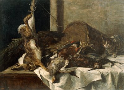 Still life with game by Francesco Paolo Palizzi