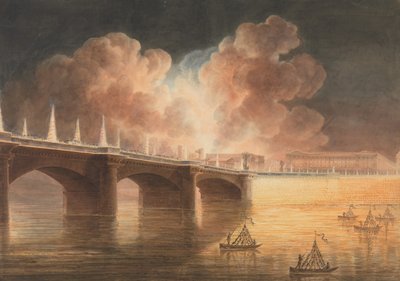 Fête pour la Paix Générale donnée à Paris le 18 Brumaire. Pont et Place de la Concorde, 1801-2 by Francesco Piranesi