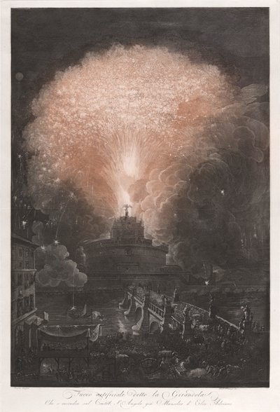 Fireworks Called the Girandola by Francesco Piranesi