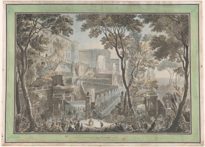 Palazzo of the Villa d’Este in Tivoli, Seen from the Fontana dell’Ovato by Francesco Piranesi