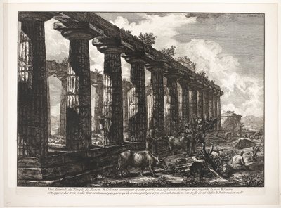 Temple of Athena in Paestum by Francesco Piranesi