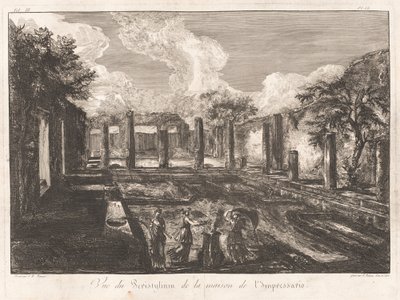 View of the Peristyle of the House of the Impressario by Francesco Piranesi, after Giovanni Battista Piranesi