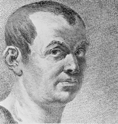 Portrait of Giovanni Battista Piranesi (detail) by Francesco Polanzani