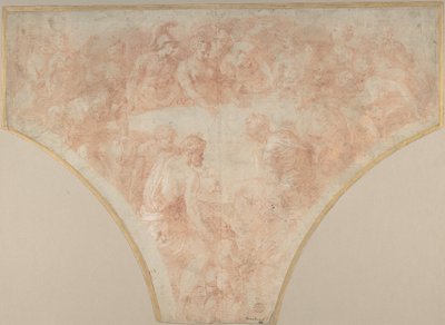 Apple of Discord Thrown by Eris at the Marriage of Peleus and Thetis: Study for Fresco by Francesco Primaticcio