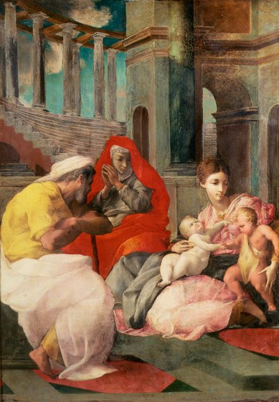 The Holy Family with St. Elizabeth and St. John the Baptist, 1541-3 by Francesco Primaticcio