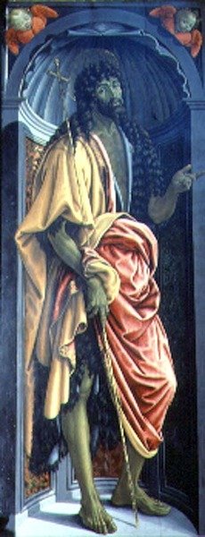 St. John the Baptist, side panel from the Tabernacle of the Sacraments, (detail) by Francesco and Raffaello Botticini
