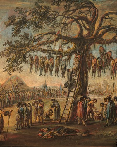 The Miseries of War: The Hanged Men (detail) by Francesco Simonini