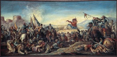 Battle Between Venetians and Turks in Corfu, Greece by Francesco Simonini