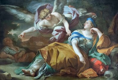 Hagar and Ishmael in the Desert Comforted by an Angel by Francesco Solimena